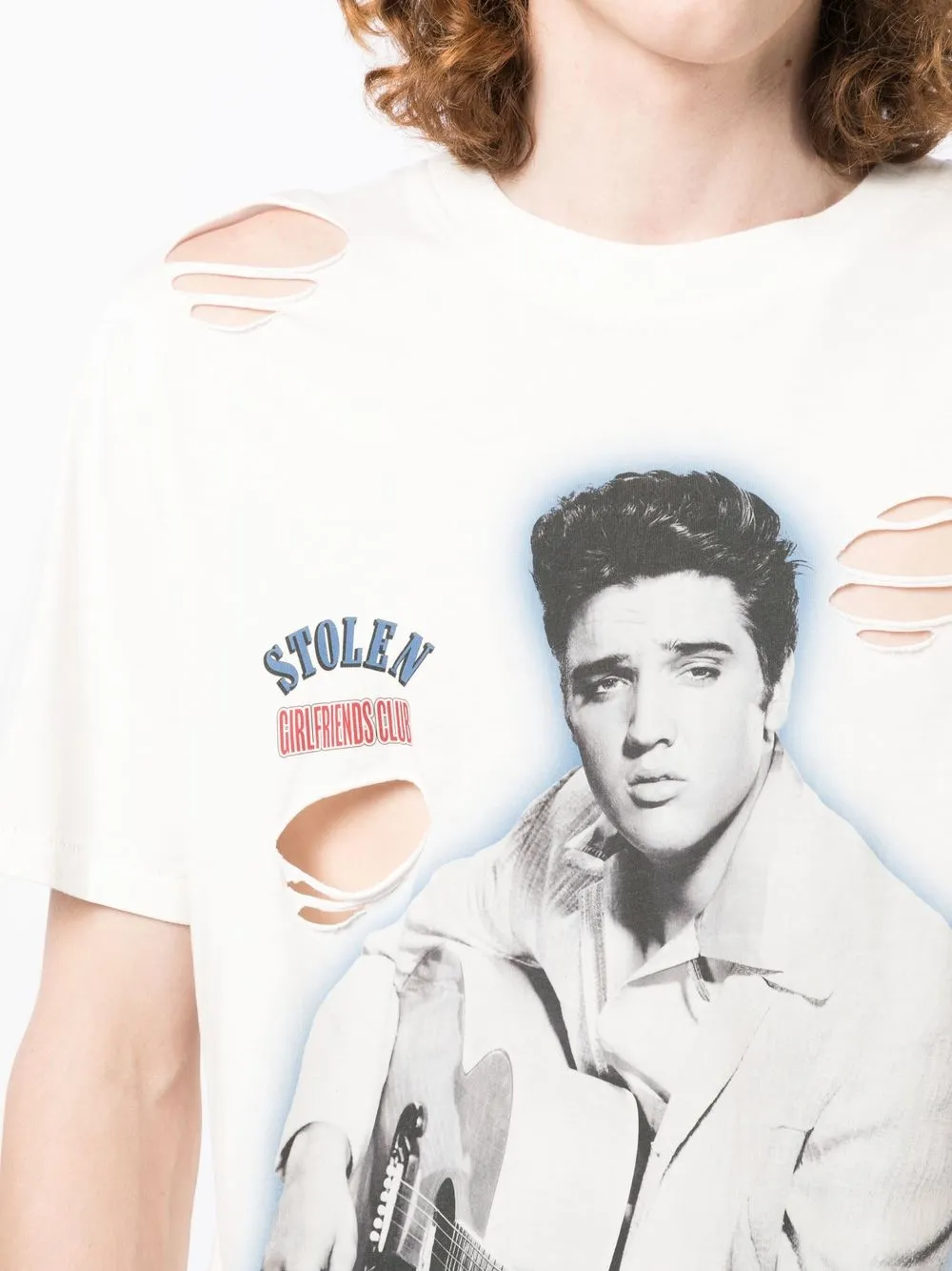 Stolen Girlfriends Club Serenadeprint Ripped Tshirt Farfetch