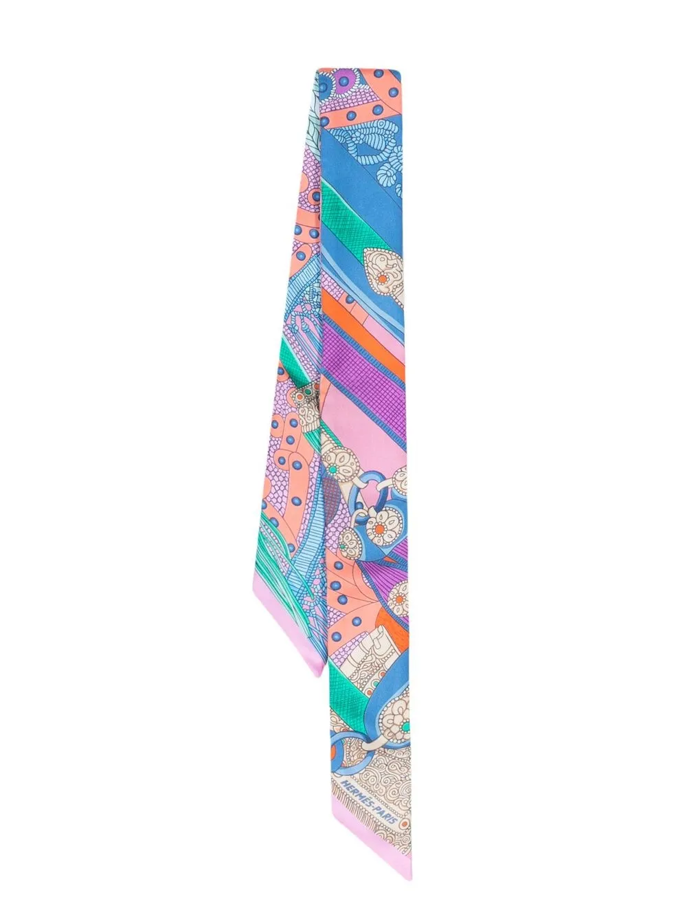 

Hermès 1990-2000s pre-owned Twilly silk scarf - Blue