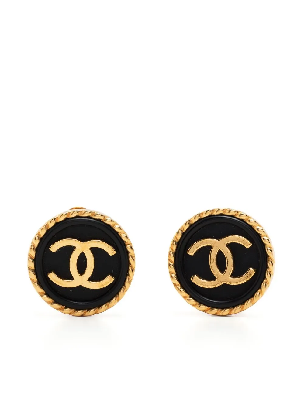 

Chanel Pre-Owned 1997 CC Button earrings - Gold