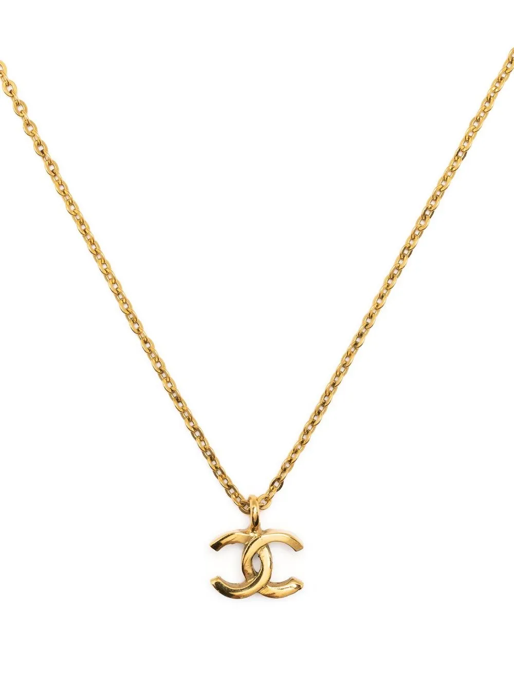 CHANEL Pre-Owned 1982 Mini CC Pendant Necklace - Farfetch