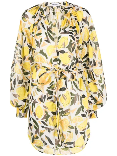 Amarilla lemon-print mini dress