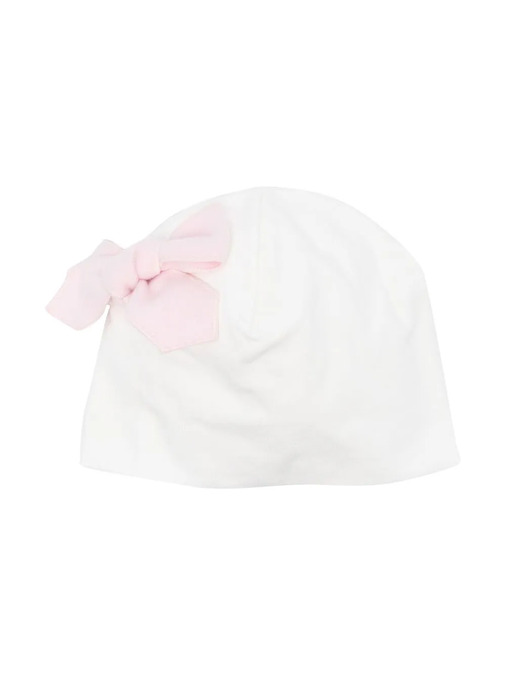 

La Stupenderia gorro tejido con detalle de moño - Blanco