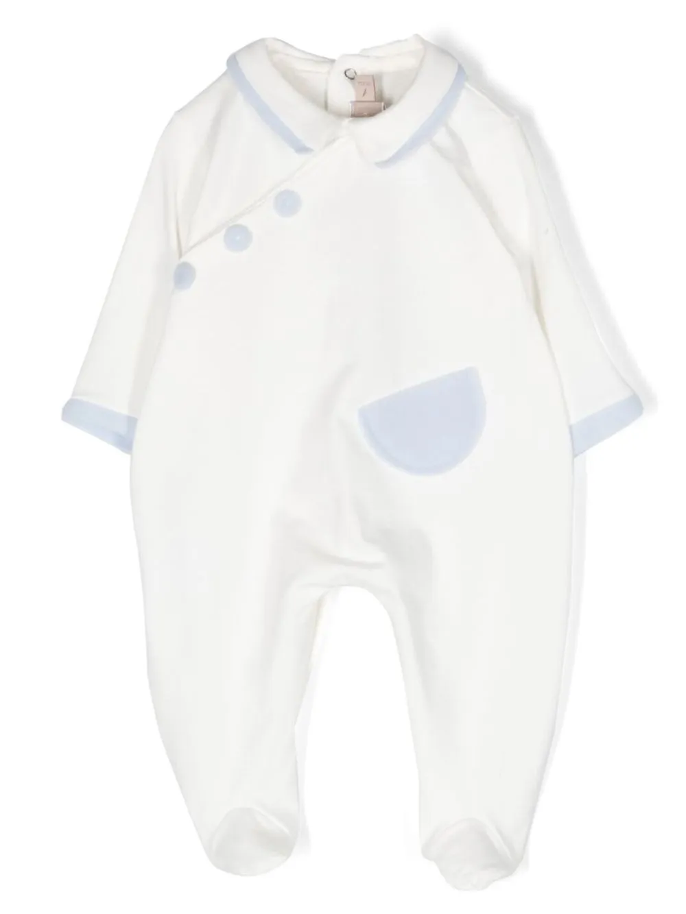 

La Stupenderia long-sleeve collared babygrow - White