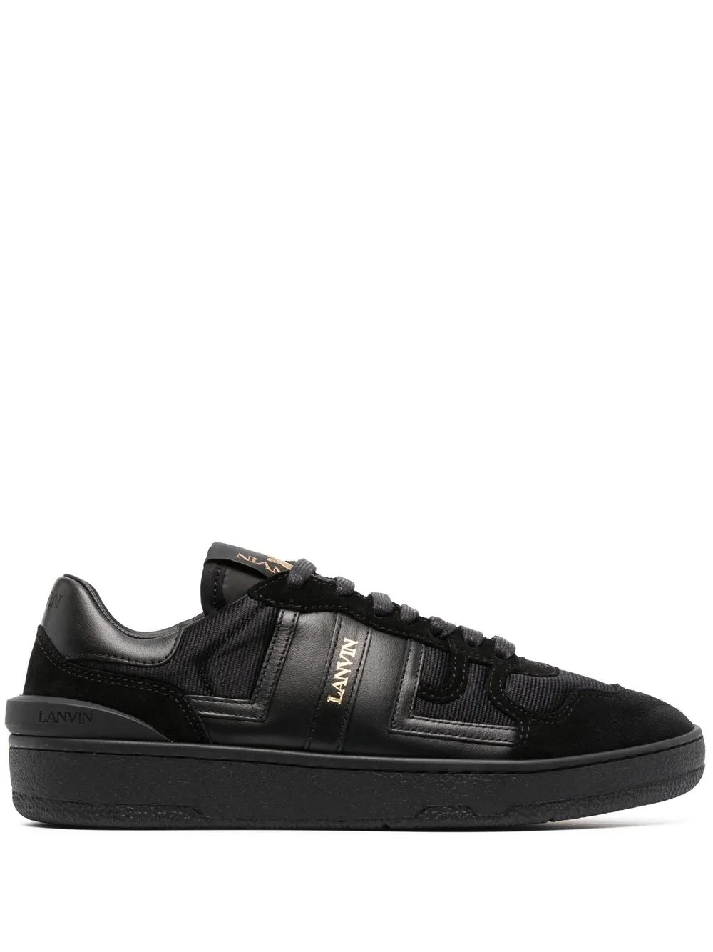 

Lanvin Clay panelled low-top sneakers - Black