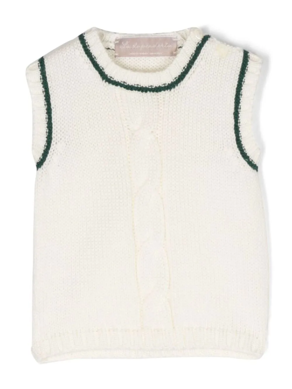 

La Stupenderia piped-trim wool vest - White