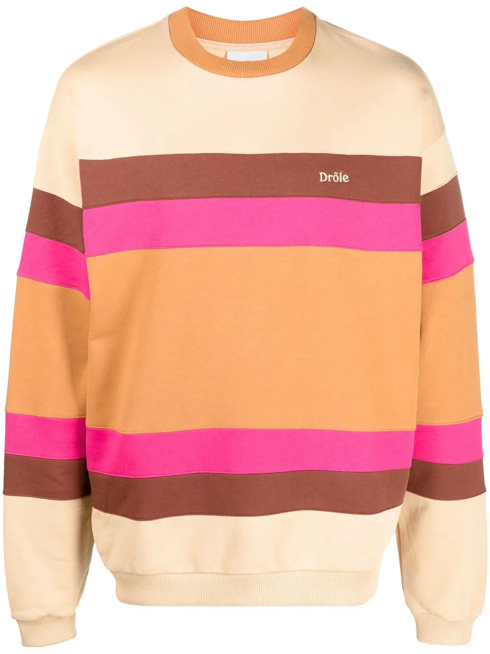 

Drôle De Monsieur striped crew neck sweatshirt - Neutrals