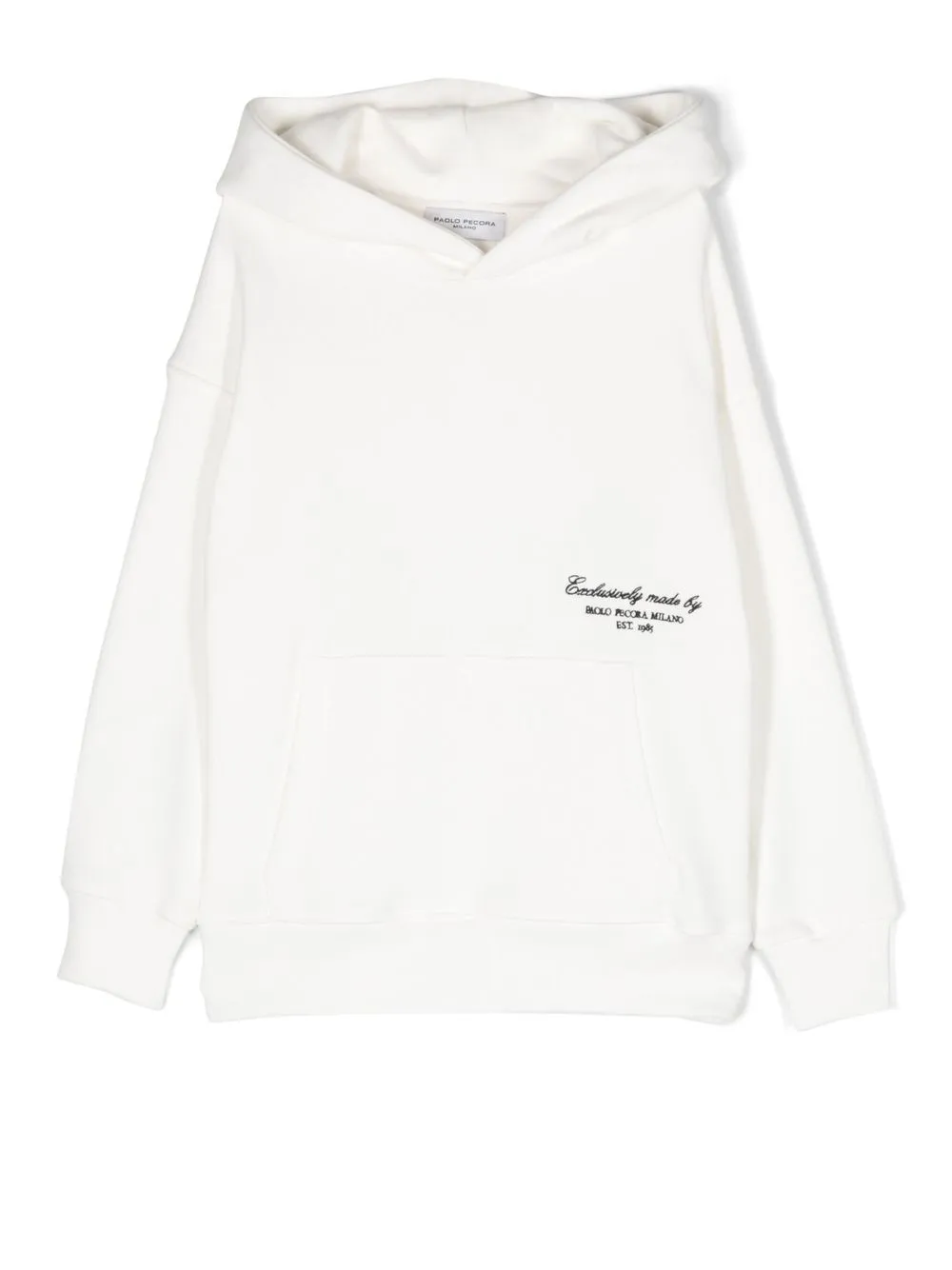 

Paolo Pecora Kids logo-detail cotton-jersey hoodie - White