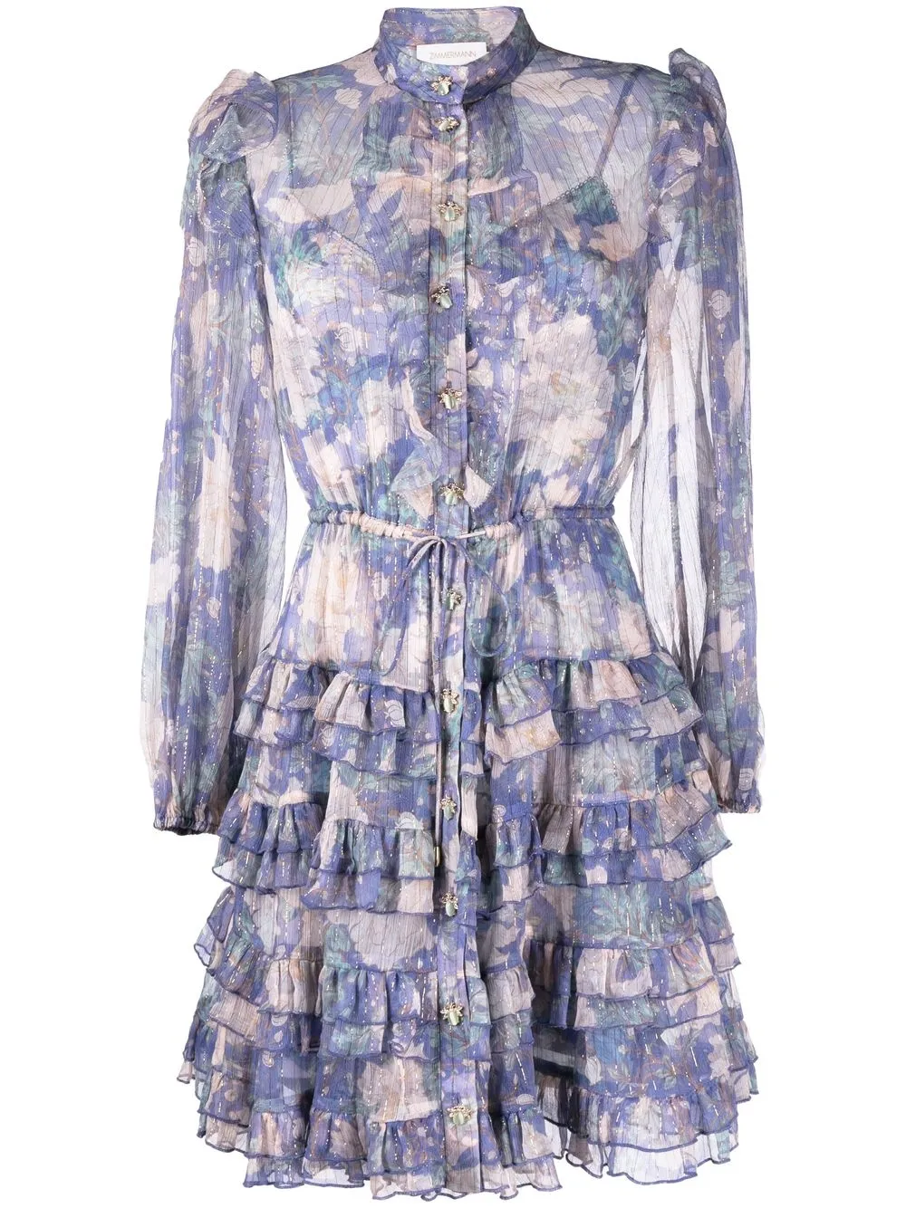 

ZIMMERMANN floral-print minidress - Blue