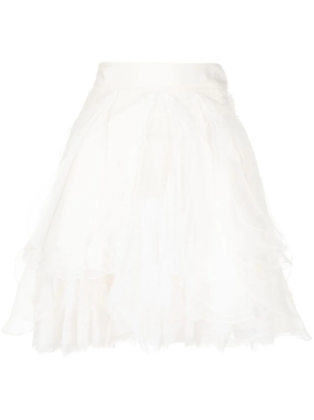 

Maticevski Poetry ruffle mini skirt - White