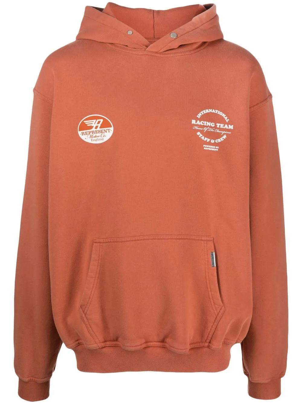 Represent logo-print hoodie - Orange