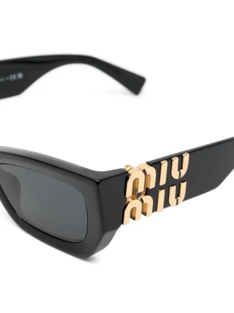Miu Miu Eyewear logo-plaque rectangular sunglasses SMU09W1AB5S0 - 2