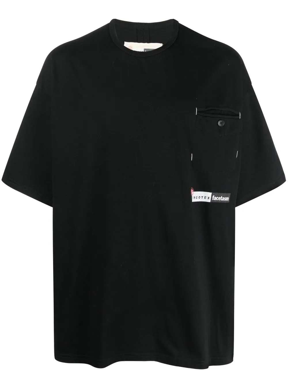 

Incotex logo print T-shirt - Black