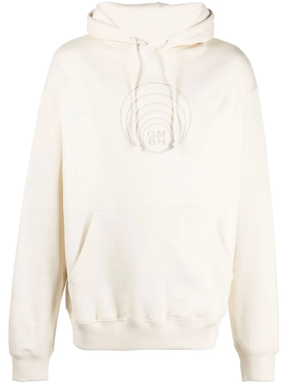 

GmbH hoodie con logo estampado y cordones - Blanco