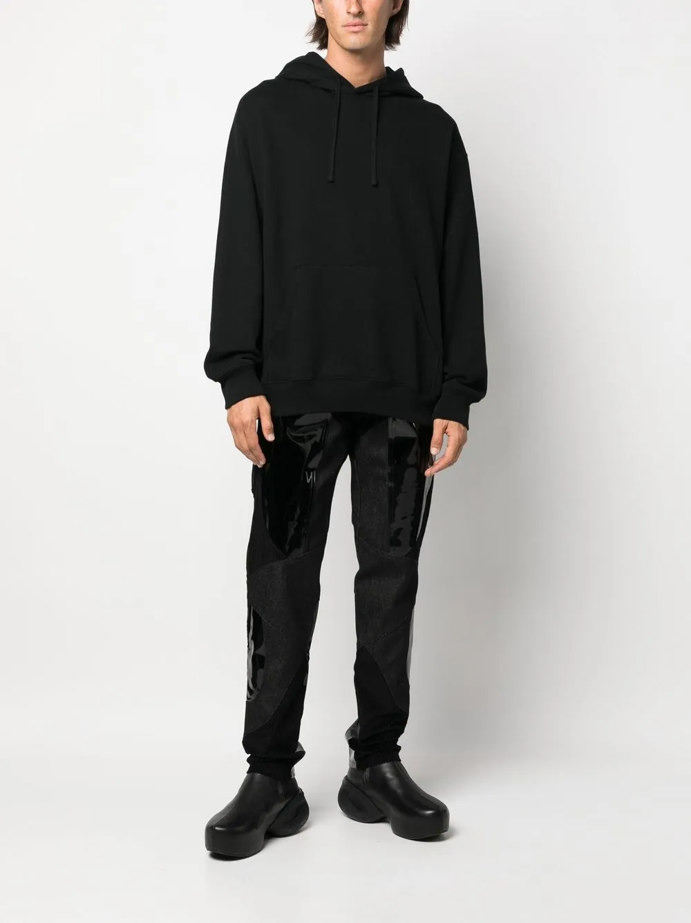 GmbH Broek met colourblocking - Zwart