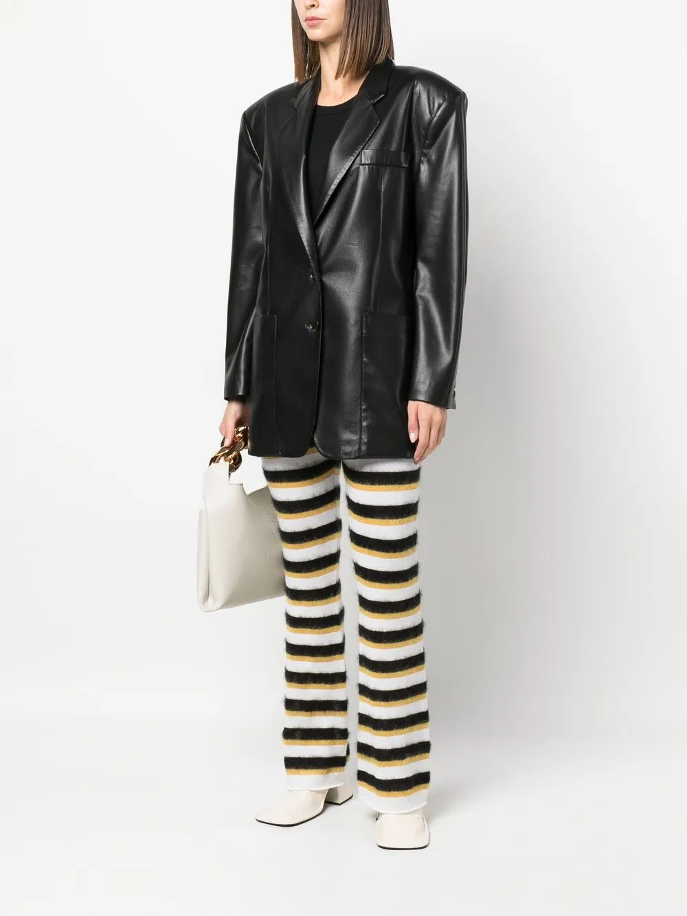Marni Gestreepte broek - Wit
