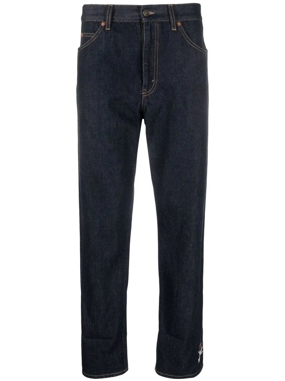 

Gucci cropped selvedge straight-leg jeans - Blue