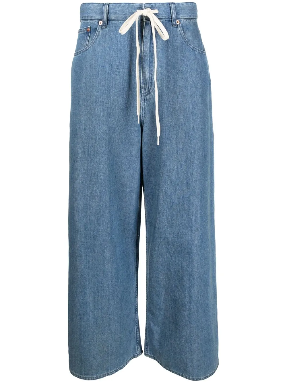 

MM6 Maison Margiela high-waist straight-leg trousers - Blue