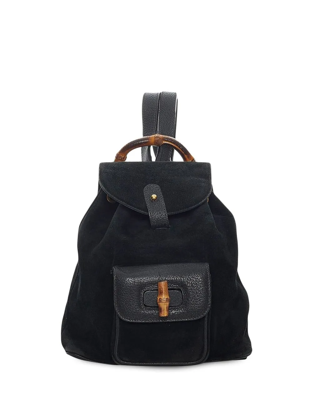 

Gucci Pre-Owned bamboo-handle backpack - Black