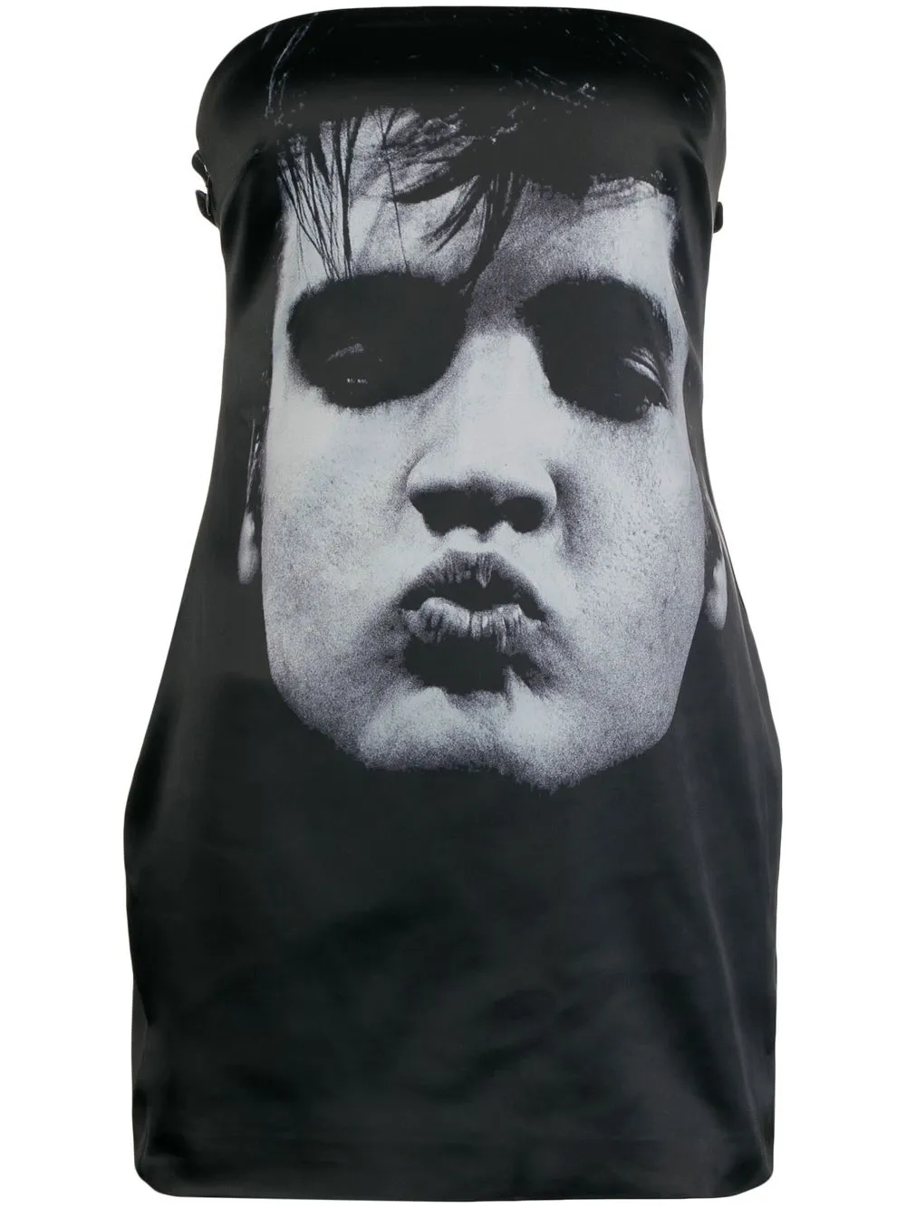 

Stolen Girlfriends Club Mug Shot Elvis-print dress - Black