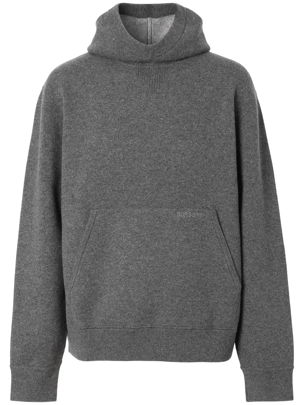 

Burberry logo-detail cashmere blend hoodie - Grey