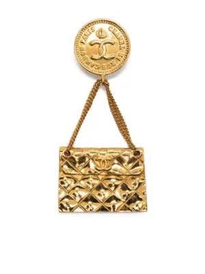 Vintage gold chanel on sale bag