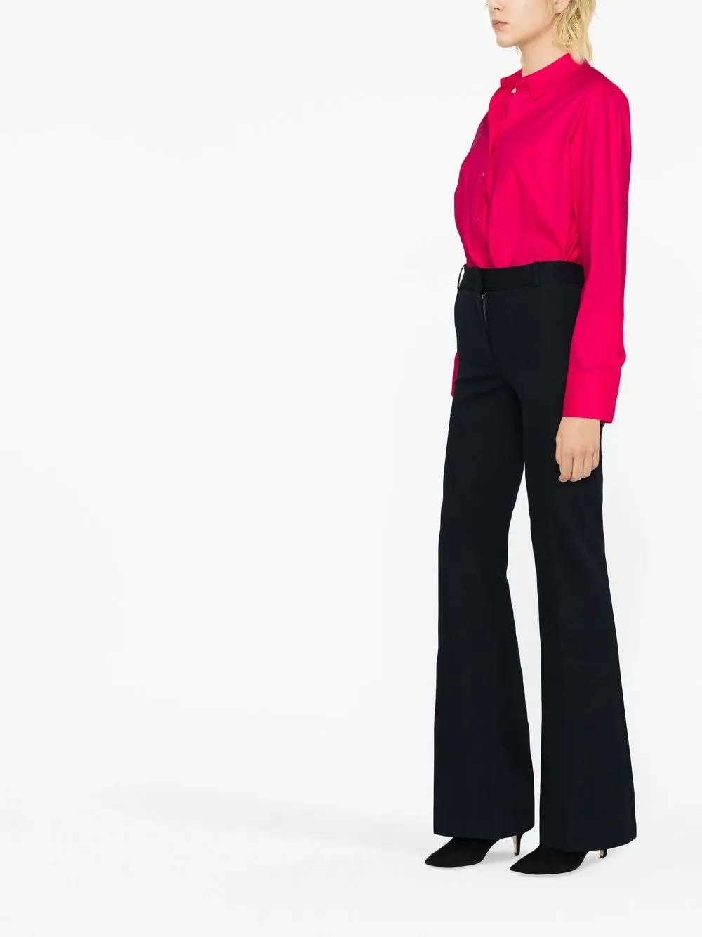  Frame Le High Flare Trousers - Blue 