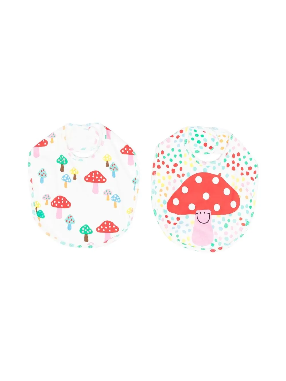 

Stella McCartney Kids pack de dos baberos con champiñones estampados - Blanco