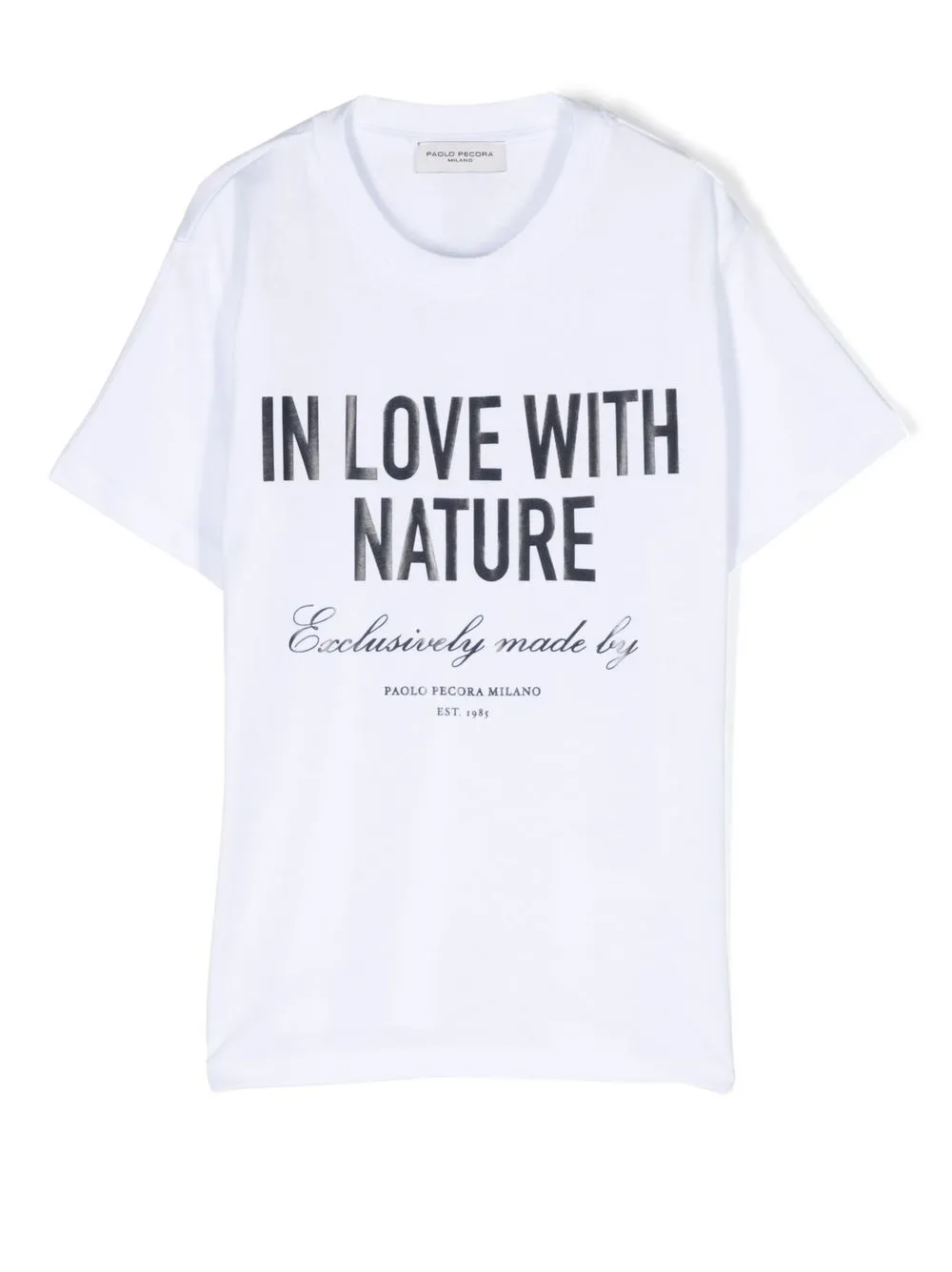 

Paolo Pecora Kids playera con estampado de naturaleza - Blanco