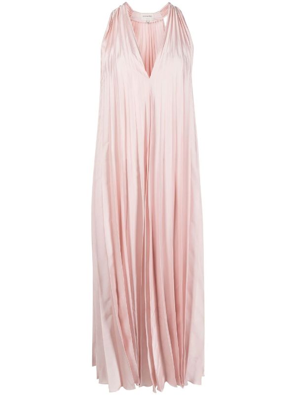 ianthe pleated midi dress