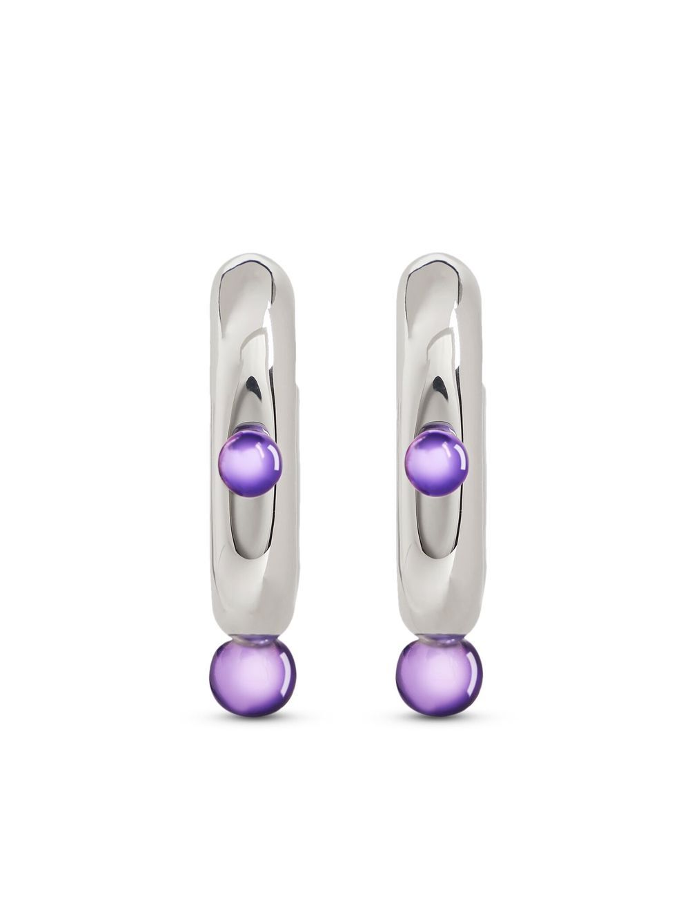 Rabanne XL pearl-embellished link earrings Women