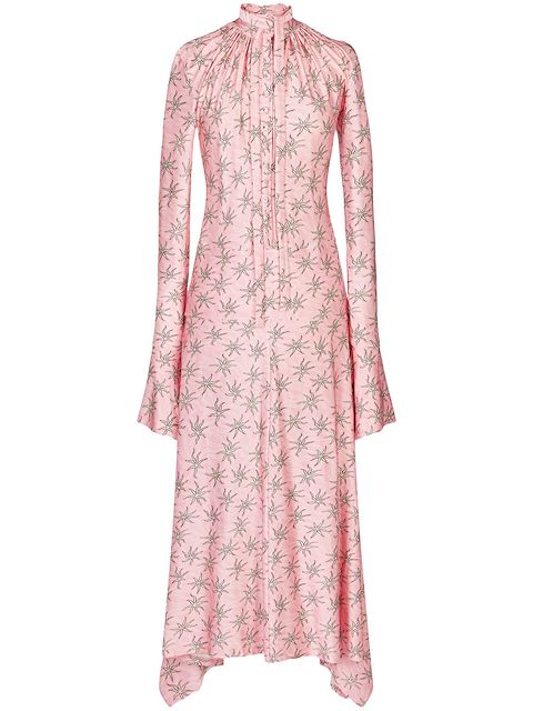 Paco Rabanne floral-print draped maxi dress