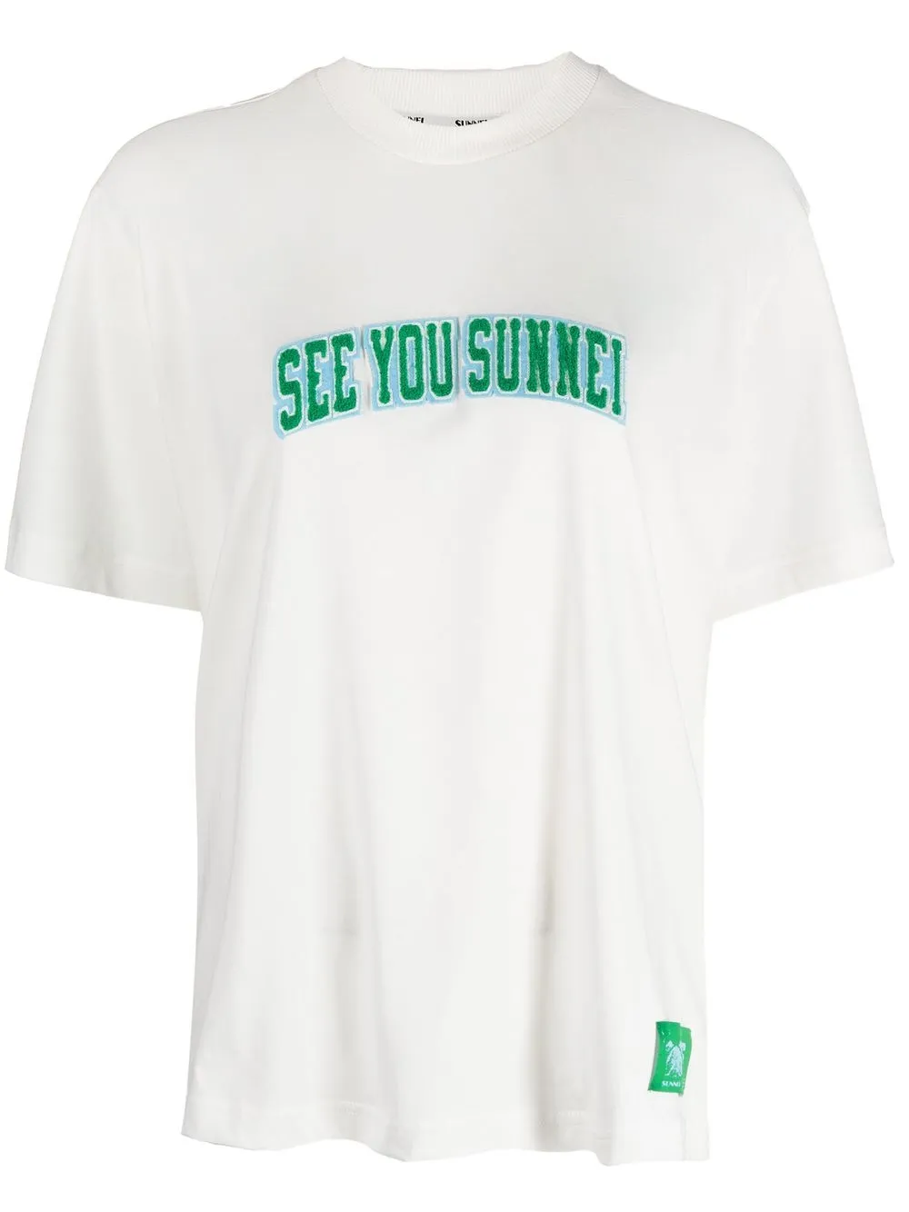 Image 1 of Sunnei logo-patch T-shirt