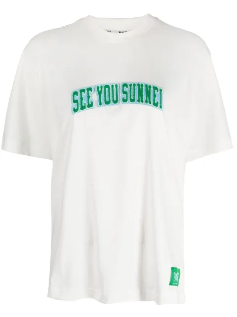 Sunnei playera con parche del logo