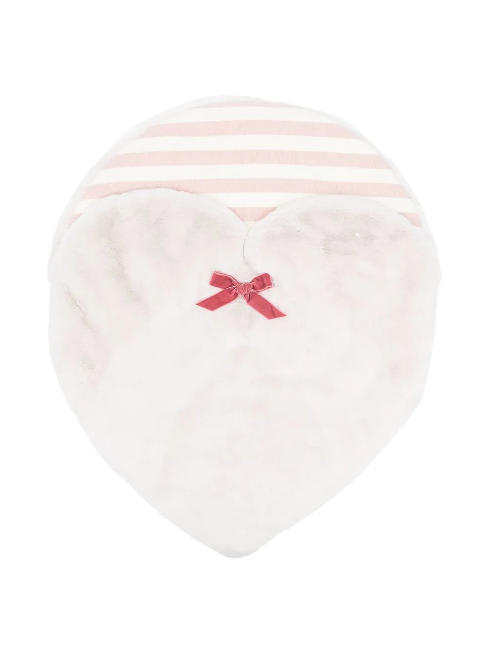 La Stupenderia Bow-detail Heart-shaped Sleep Bag In Neutrals