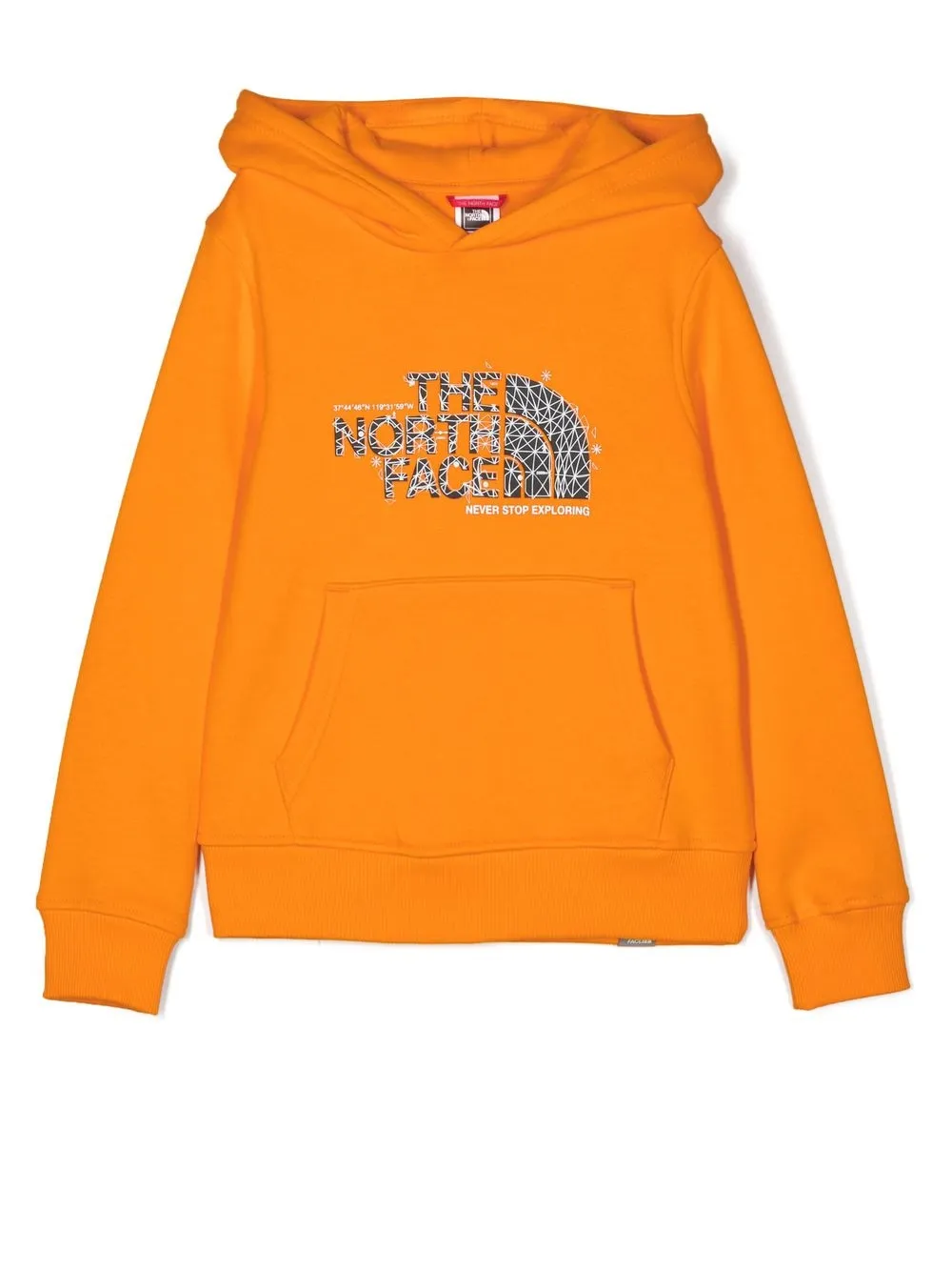 

The North Face Kids hoodie con logo estampado - Naranja