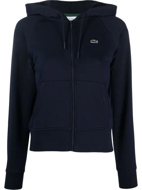 Hoodie zippé à patch logo - Lacoste - Modalova
