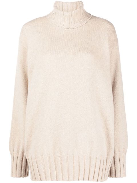 Malo Grob gestrickter Rollkragenpullover