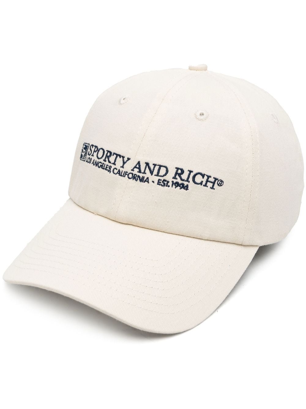 SPORTY AND RICH LOGO-EMBROIDERED CAP