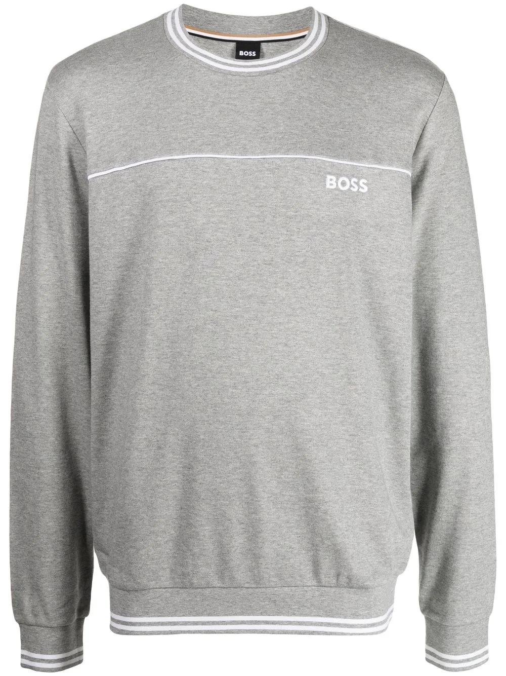 

BOSS logo-embroidered sweatshirt - Grey