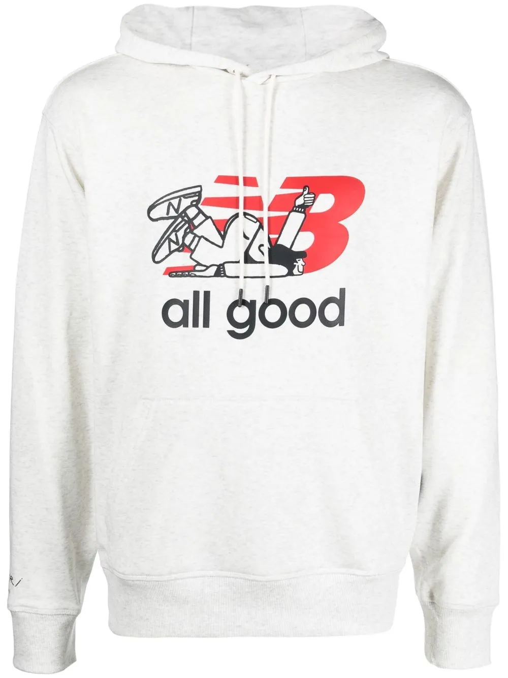 

New Balance hoodie con logo estampado - Gris