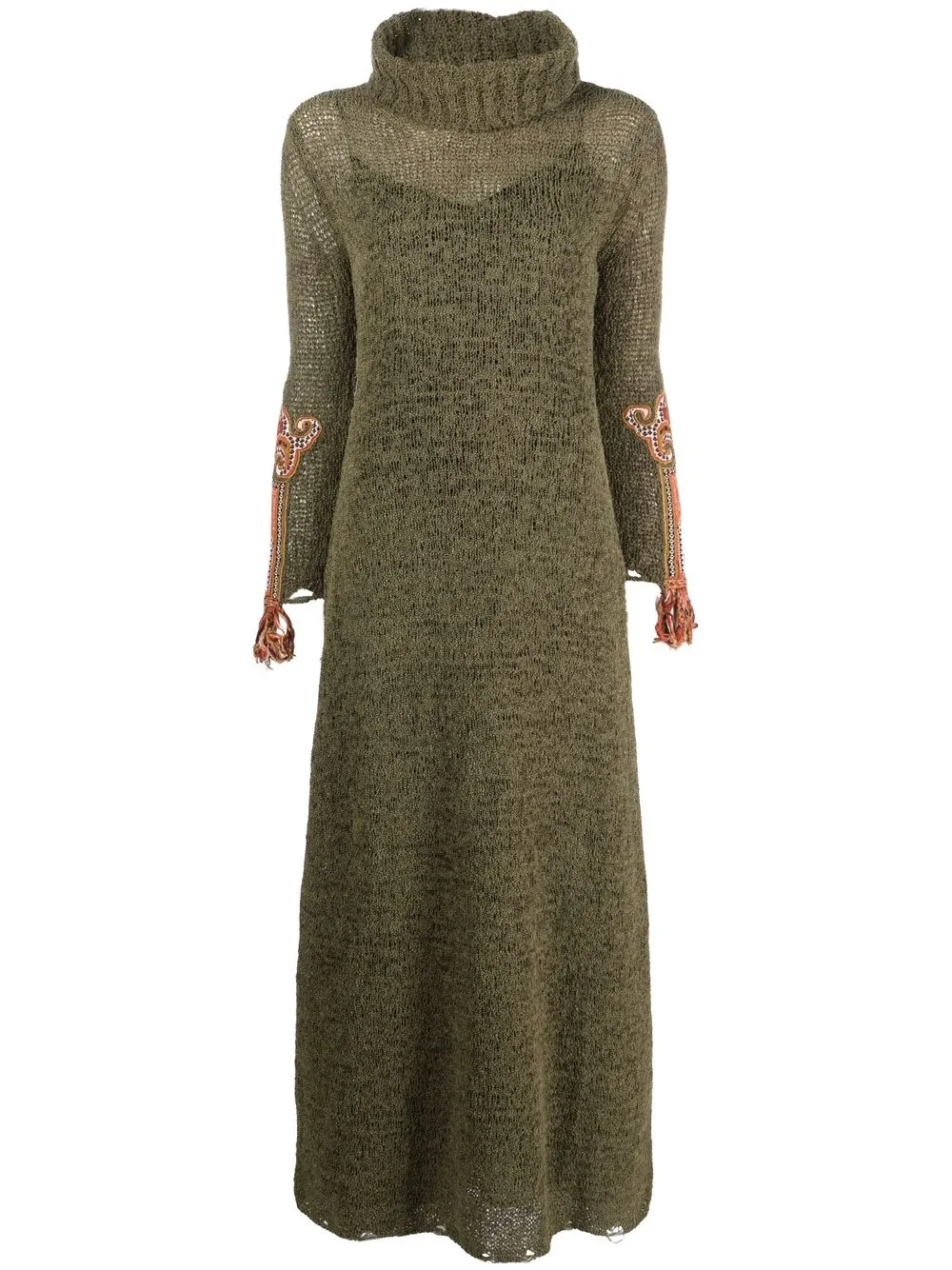 

ETRO vestido largo Helen con cuello alto - Verde