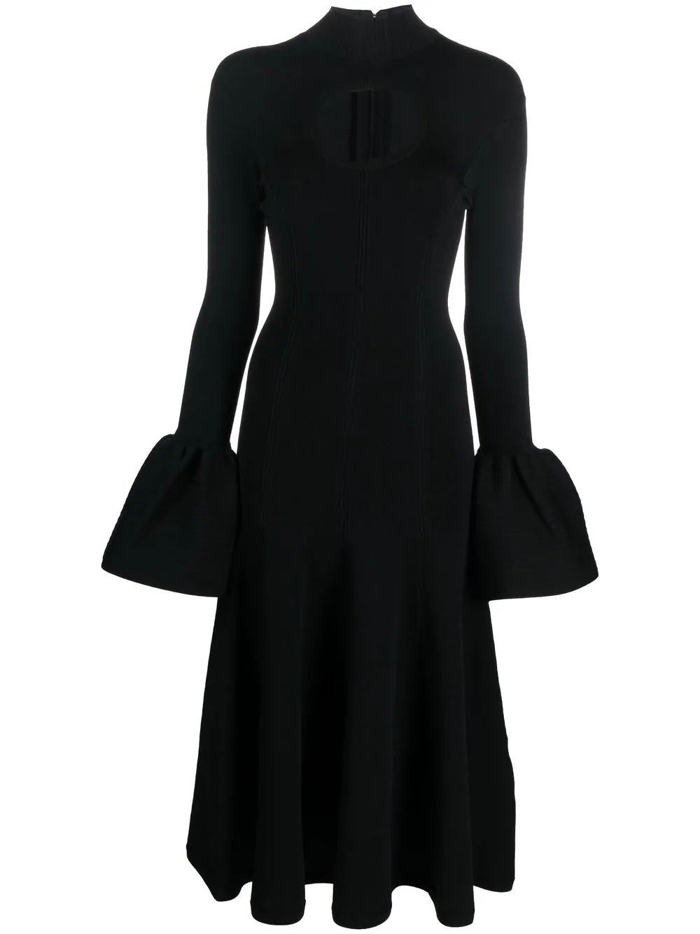 

Thebe Magugu vestido tejido con detalle de aberturas - Negro