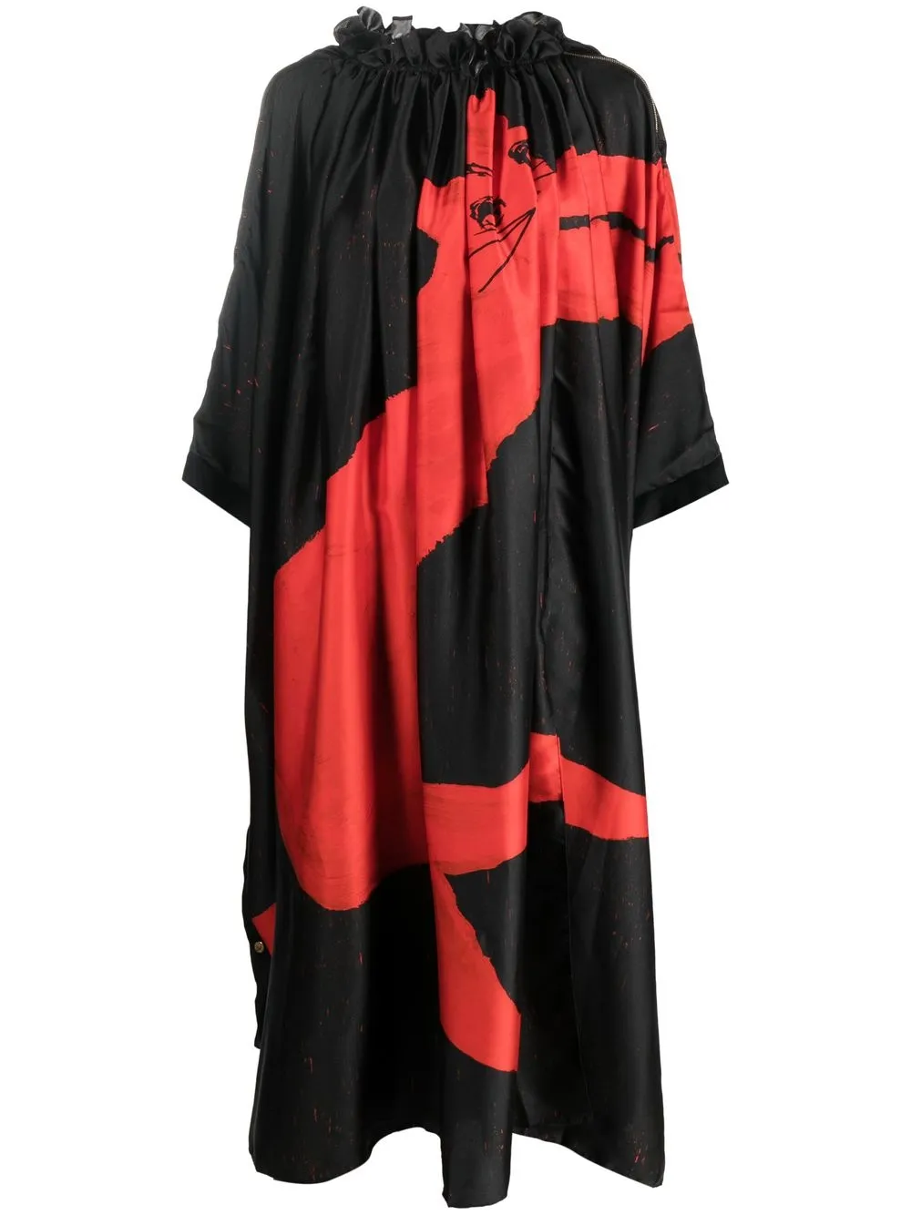 

Thebe Magugu gathered draped maxi dress - Black
