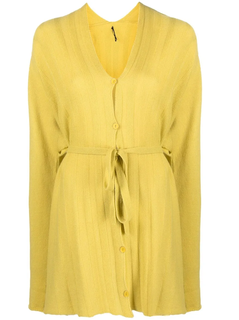 

Masnada tie-waist merino-cashmere cardigan - Yellow