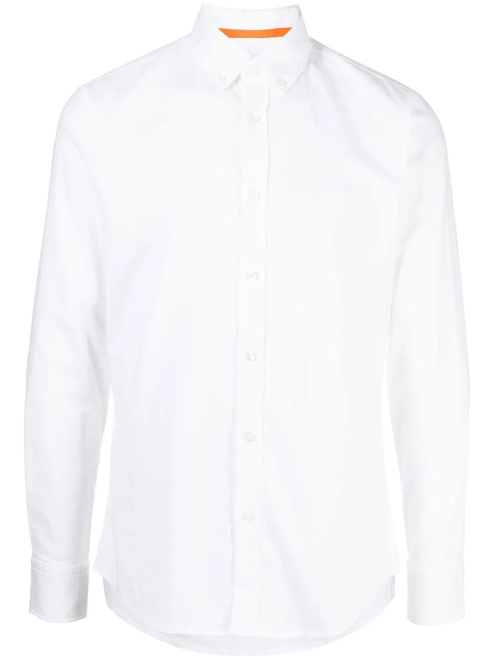 

HUGO button-down collar cotton shirt - White