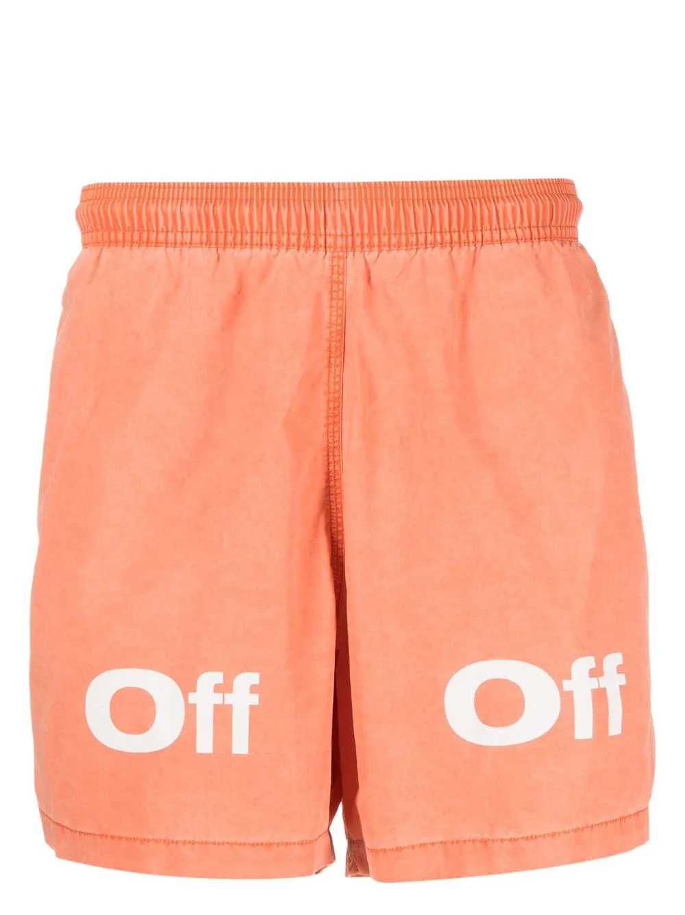 

Off-White logo-print swim shorts - Orange