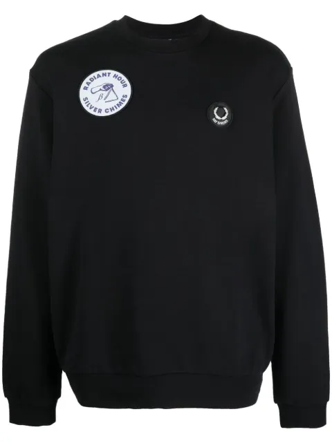 Raf Simons X Fred Perry Logo-Patch cotton sweatshirt 