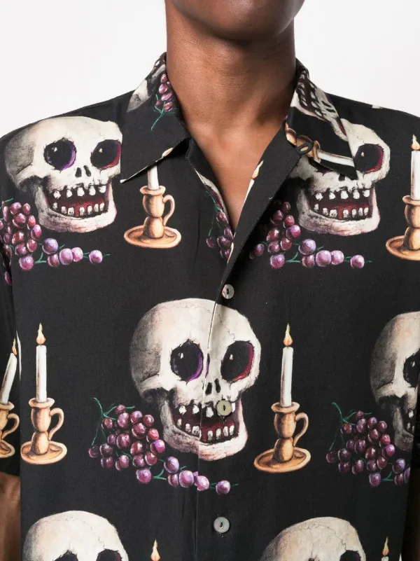 Saint laurent outlet skull shirt