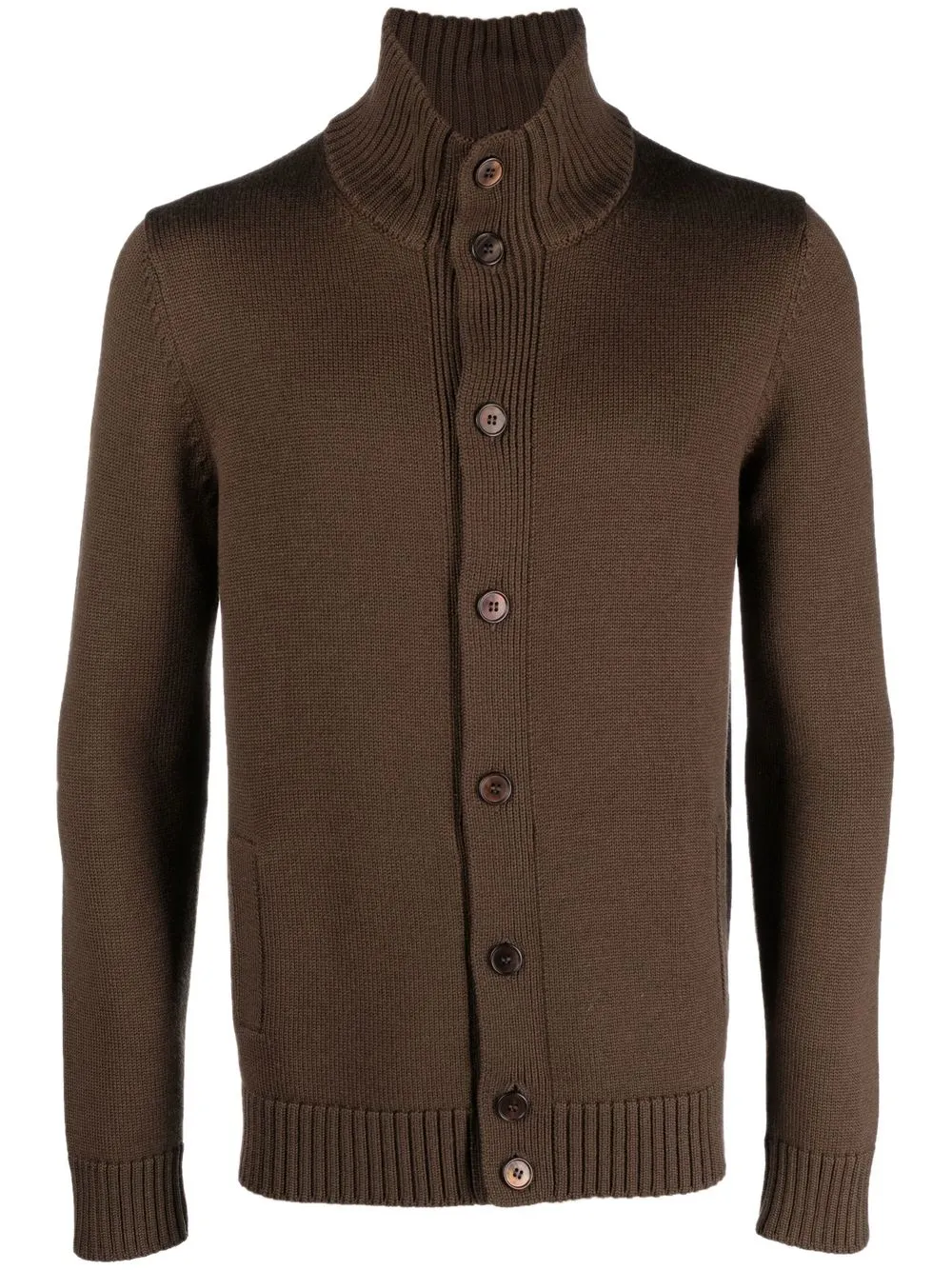 

D4.0 virgin-wool knit cardigan - Brown