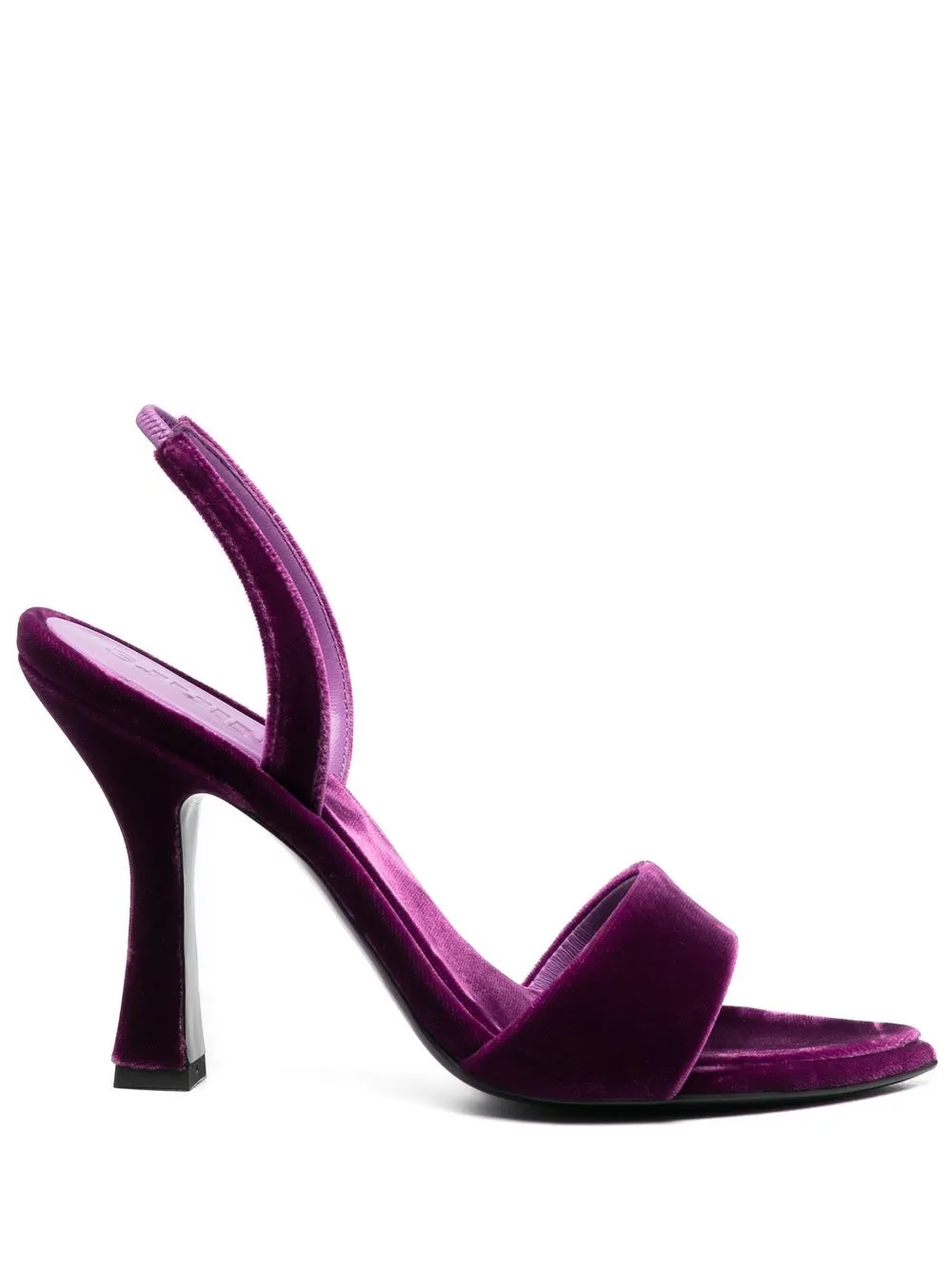 

3juin velvet 110mm slingback sandals - Purple